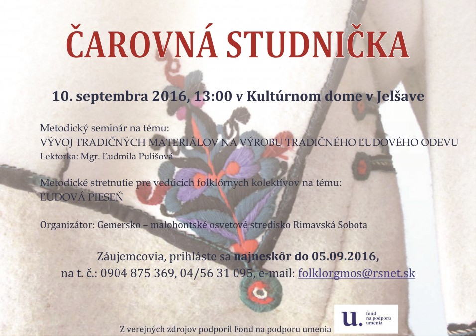 Plagát - Jelšava - studnička - odev2