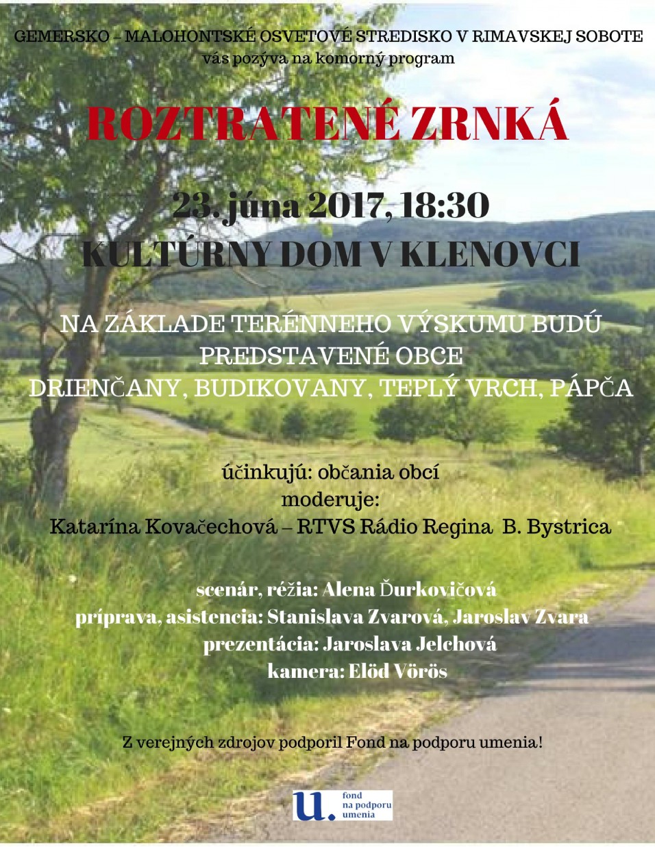 plagát roztratené zrnká 2017